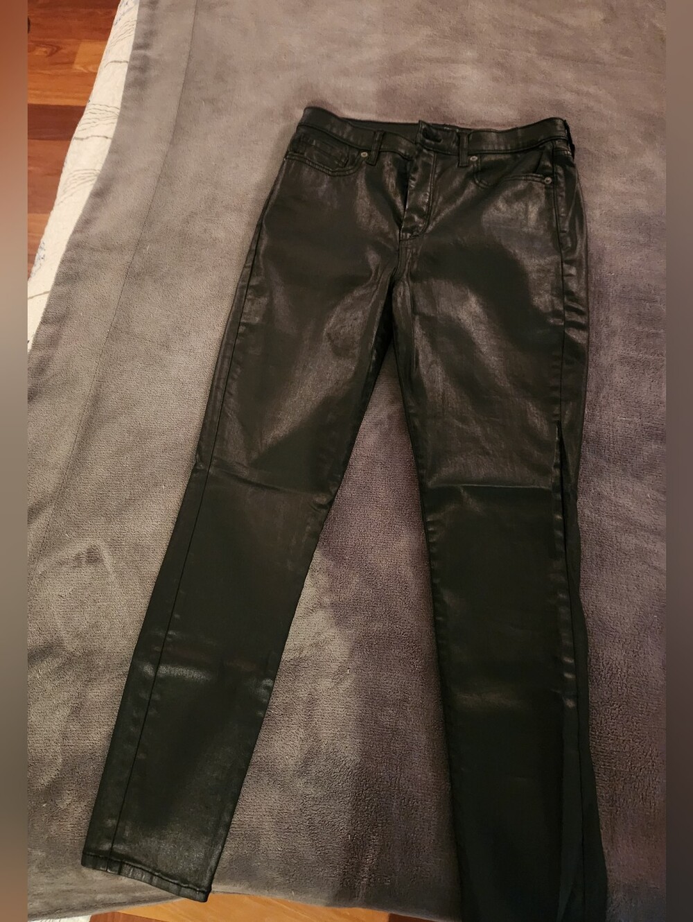 Banana Republic Black Skinny Fake Leather Jeans